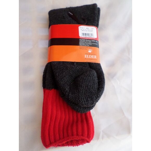 1 Pair Large Elder 20 % Wool Thermal Hi Visibility Boot Sock 10-13 Made in USA - Picture 4 of 5